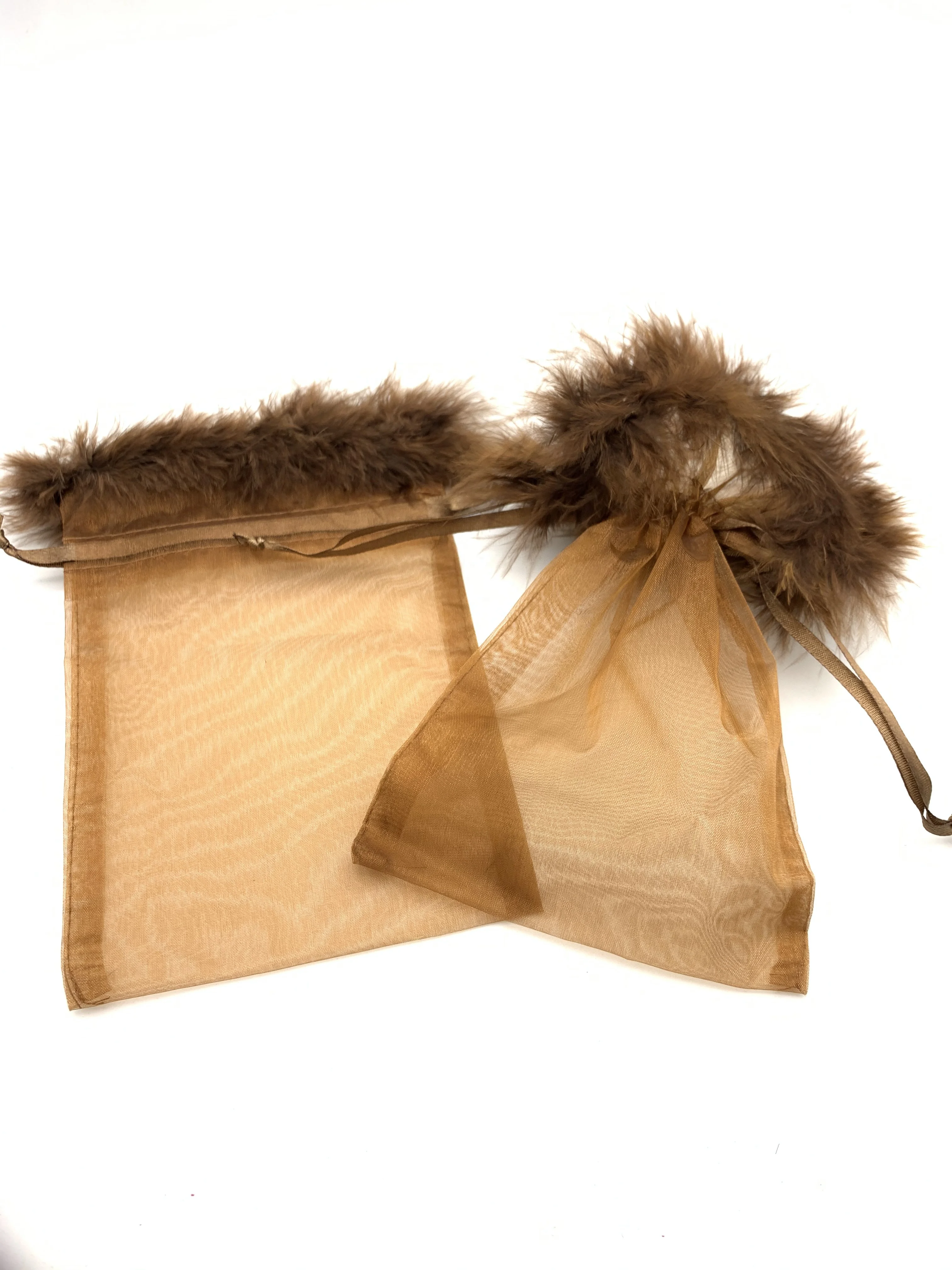 
Feather organza bags 