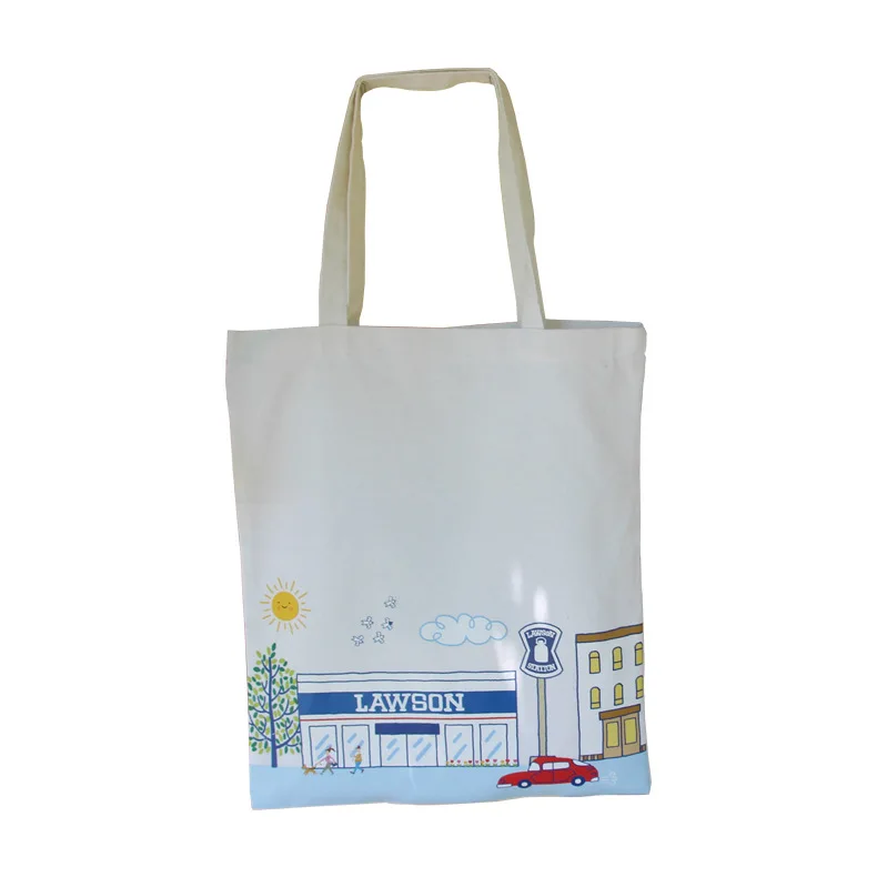 

high quality blank canvas wholesale tote bags Christmas Natural Color Canvas Cotton sublimation custom tote bag with logo, As picture
