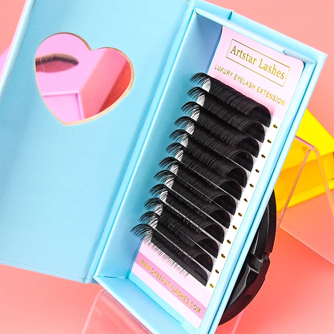 Individual Lash Trays Wholesale Matte Dark Black Volume Silk Eyelash Extensions Cashmere Lash Extension Supplies