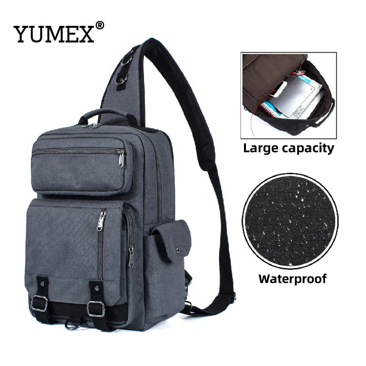 

Amazon top seller 2021 tactical sling backpack messenger shoulder bag for men