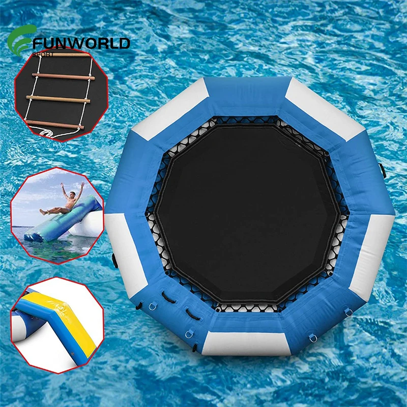 

Popular Inflatable Floating Water Jumping Bed Sea Water Park Pvc Inflatable Floating Trampoline Seadoo Water Trampoline, Customized color