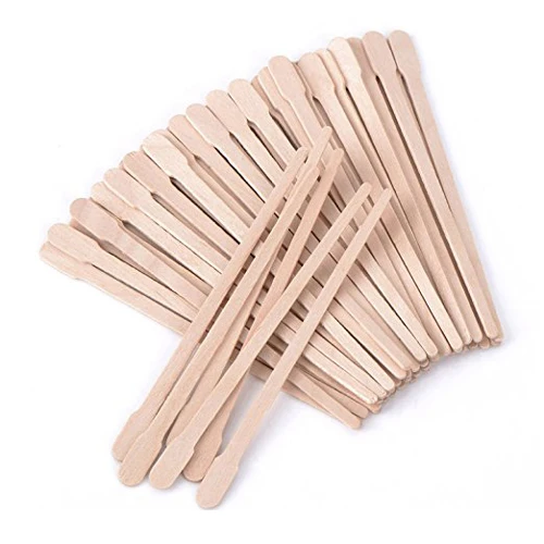 

3.5 Inches Wooden Mini Brow Beater Waxing Applicator Stick Lip Wax Spatula for Hair Removal of Eyebrow Lip Face