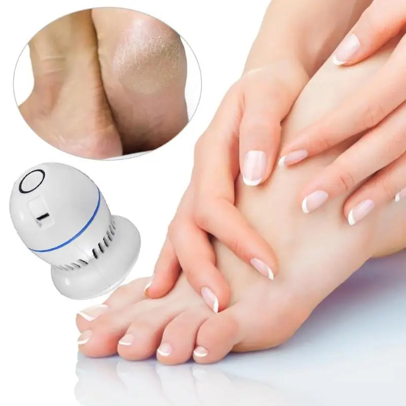 

Electric Foot File Grinder Dead Skin Callus Remover for Foot Pedicure Tools Feet Care for Hard Cracked Foot Files Clean Tools, White