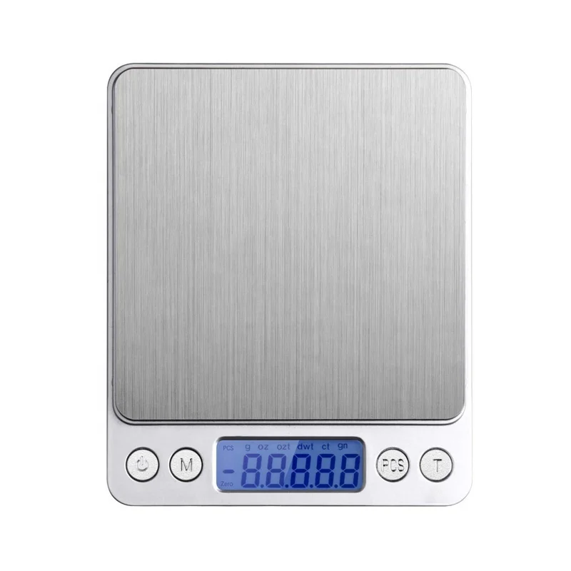 

Pocket High Capacity Portable Food Balance Electronic Weight Kitchen Digital Scales, Sliver