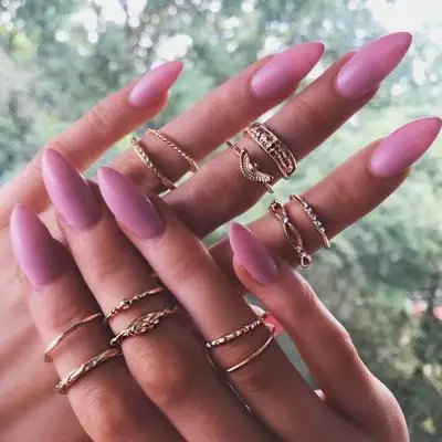 

Amazon Best Selling 12Pcs Gold Plated Geometric Knuckle Rings Set Knotted Twisted Stacking Rings For Women Teens