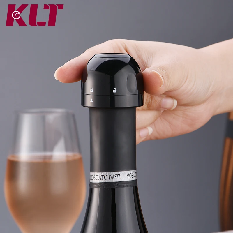 

Plastic Kitchen Accessories Gold Champagne Stopper For Bar, Black
