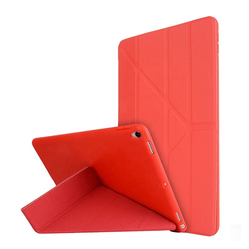 

Top seller Multi-purpose Folding PU Leather + Silicone Back Cover Tablet Case for Ipad Mini 1/2/3, Multi colors