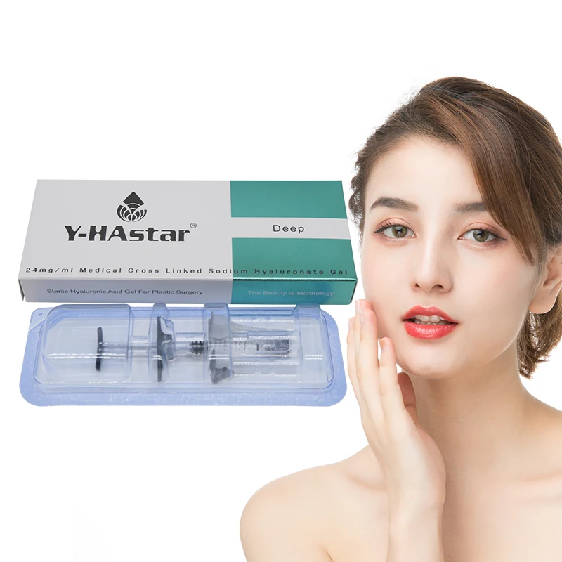 

2ML deep line cross-linked hyaluronic acid filler for injection, Transparent