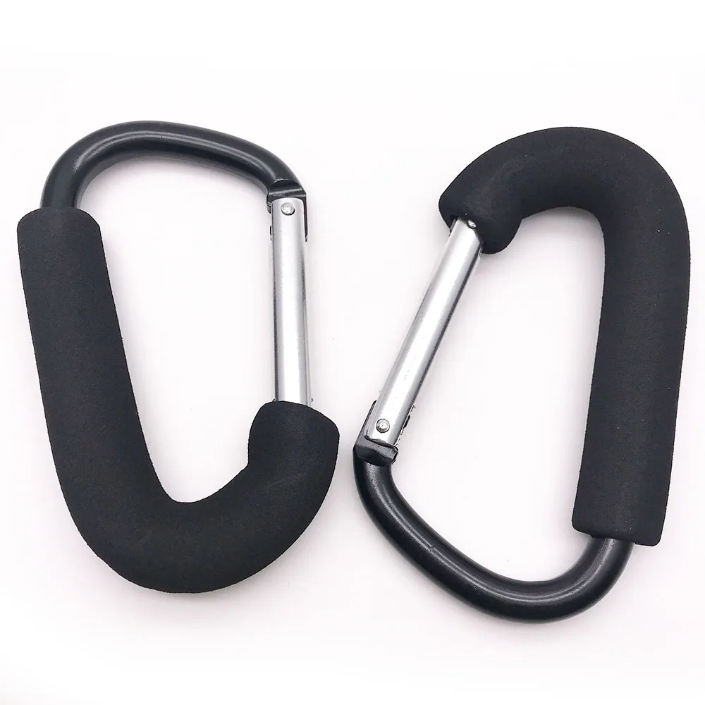 BT-S588 Multi Hook Aluminum 6061 Oversized Decoy Rig Carabiner Baby Stroller Hook Custom Camping Snap Black Carabiner