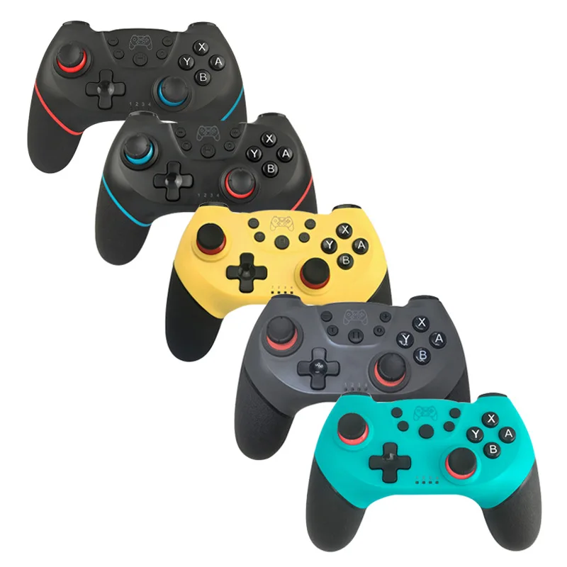 

High Quality Wireless BT Gamepad Switch Pro Game joystick Controller with 6-Axis Handle For Nintend-Switch Pro Console, Black, gray, yellow, blue