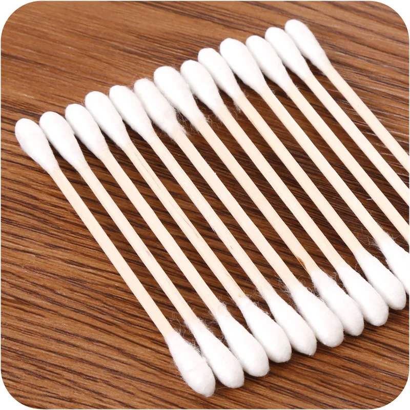 

New Design Products Makeup Removing Wooden pure swab cotton buds, Wood color