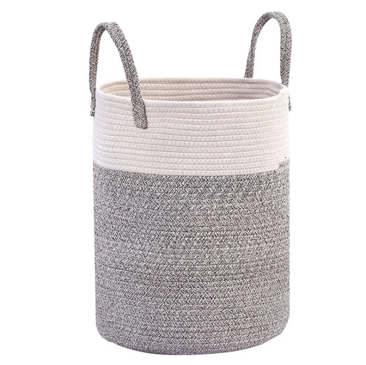 

eco friendly Kids Toy Storage Basket With Handles Large Basket for Nursery Laundry Towel Diaper