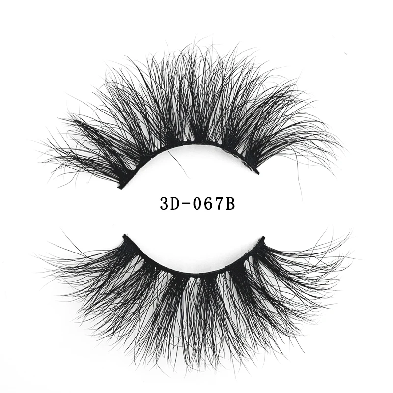 

lashes3d wholesale vendor 25mm full strip lashes stock lshes eyelashes mink with custom packaging, Black