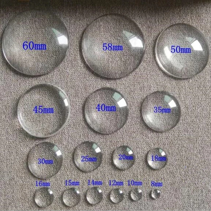 

6-35mm Round Flat Back Clear Glass Cabochon, High Quality,Wholesale Promotion