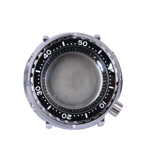 

Mod 20ATM WaterProof Tuna Can Dive Watch Case Fit For SKX NH35 NH36 Movement Ceramic Bezel insert Man Watch Repair, Silver black