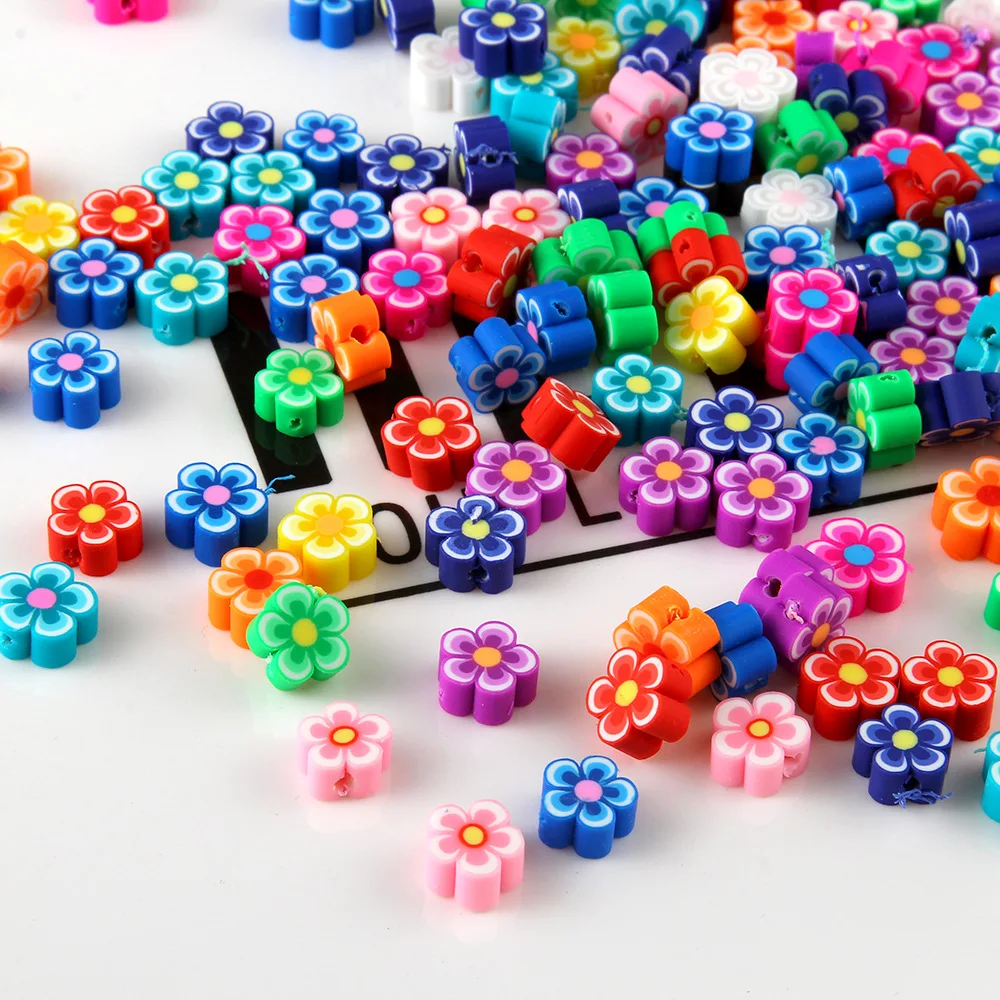 

Phone chain fimo beaded accessories, polymer clay beads round hand made for jewelry making, Mutilcolor