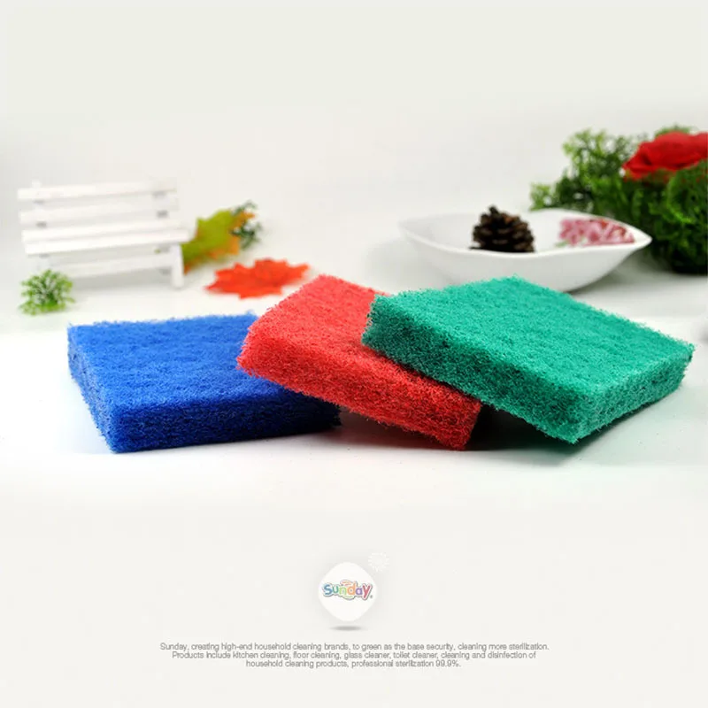 

Kitchen Scouring Pad Multi color Thickened 3 pieces for one set, Blue red green