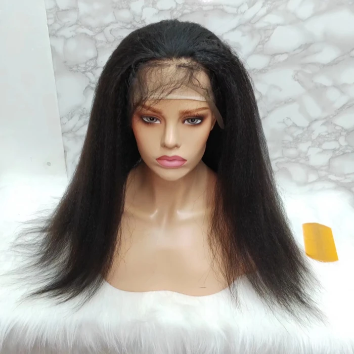 

high quality light yaki full lace wig in factory