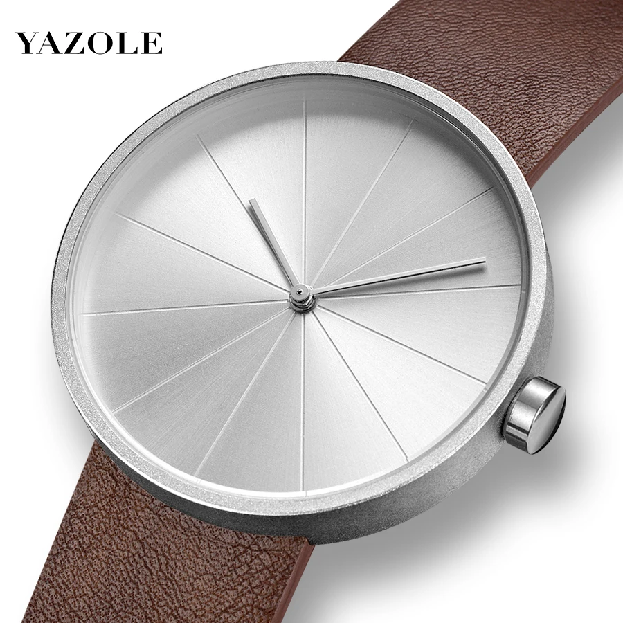 

Yazole 520 Premium Men Quartz Watches Minimal Dial Waterproof Leather Classic Watch Mens