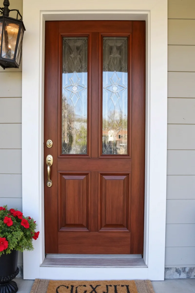 Flower planter mounted under the door window
