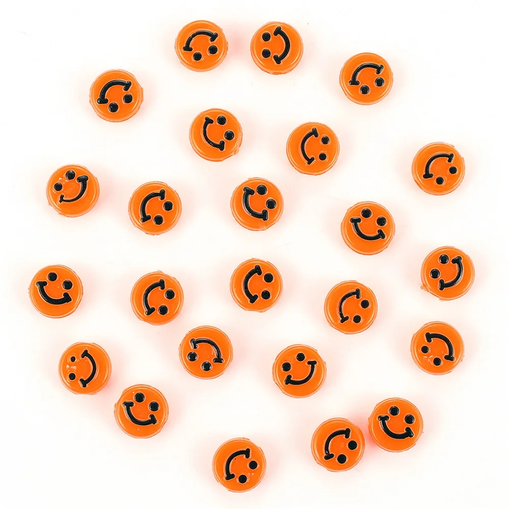 

50pcs/bag High Quality  smiling face resin beads in multiple colorful DIY Making Handmade Jewelry Accessories, Colour mixture