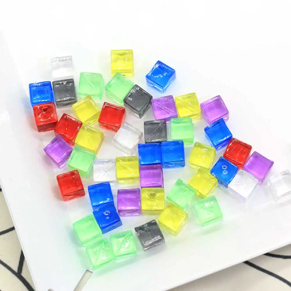 8mm Ice Cubes Reusable Artificial Clear Acrylic  Cubes Whisky Drinks Display Photography Props Wedding Party Decor