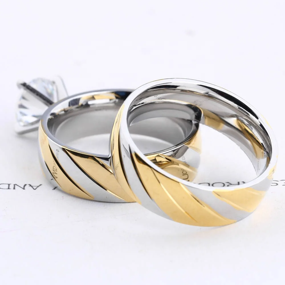

Manufacturer custom high quality jewellery LOW MOQ custom stainless steel saudi gold jewelry rings bagues mariages