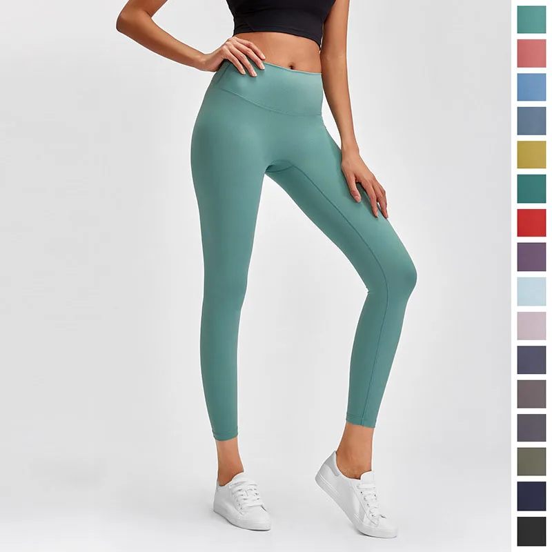 

Womens Customized Non See Through Yoga Pants High Wiastband No Front Line Strentchy Gym Leggings Yoga Leggings