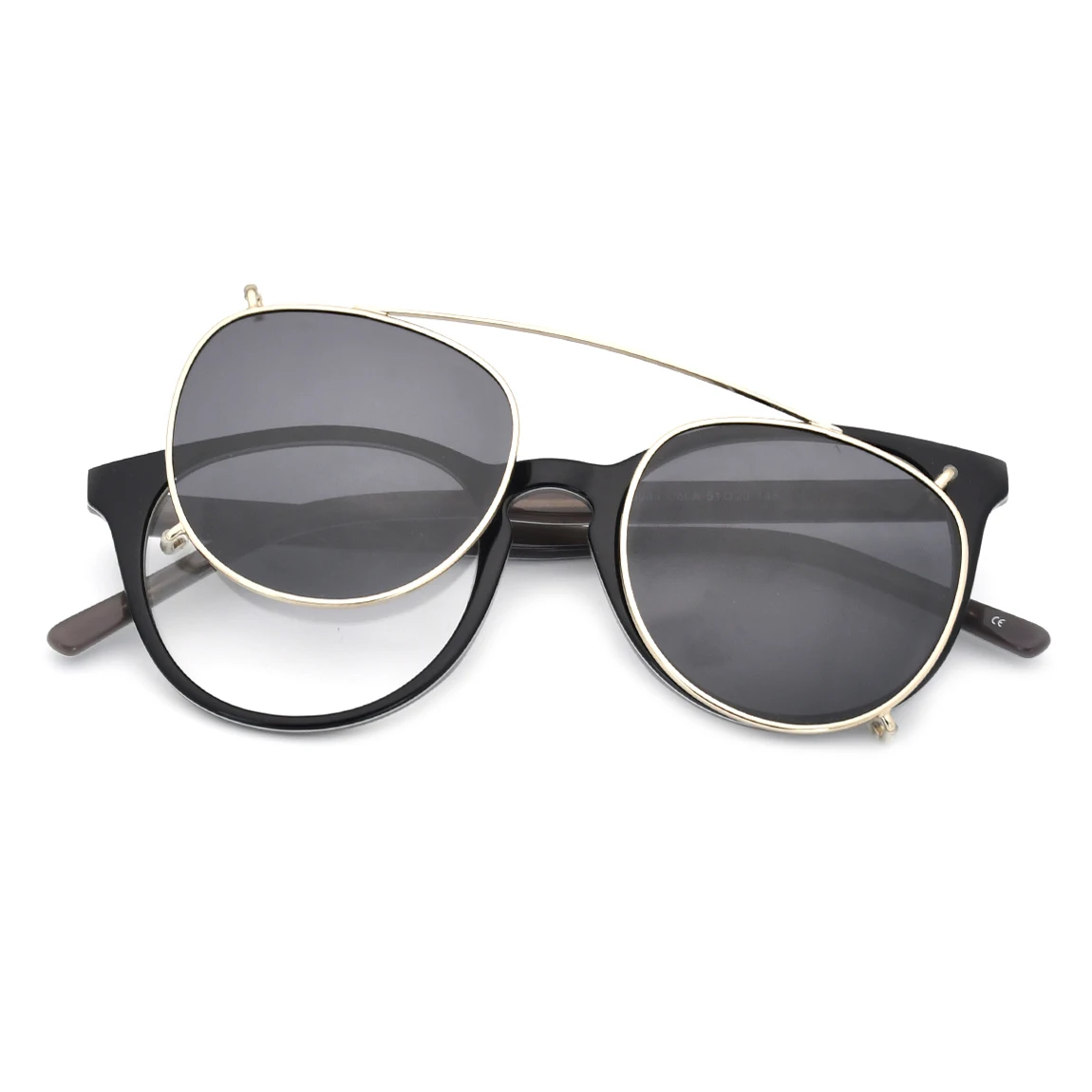 

Retro Oval Clip On Glasses Frame Eyewear ultra thin Optical Eyeglasses Acetate Frame Polarized Metal Sunglasses Sun glasses