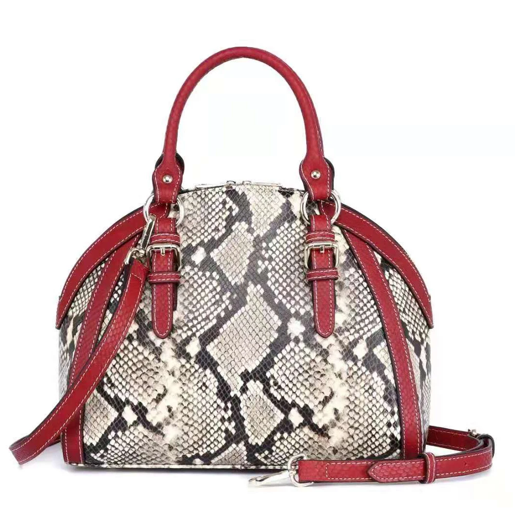 

New Design Snake Pattern Shoulder Bag Luxury Genuine Leather Cross Body Bag High Quality Handbags for Women, More