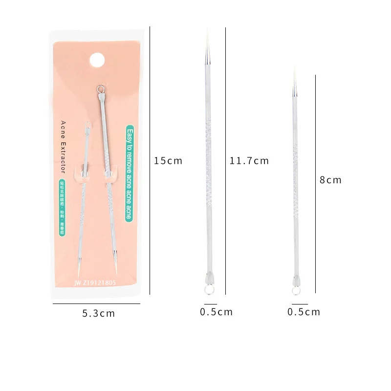 

OEM Professional Blackhead Remover Pimple Extractor Tools, for Skin Blemishes Whitehead, Pimples, Cysts