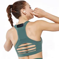 

Wholesale Womens Sexy Sports Phone Pocket Yoga Bra Top