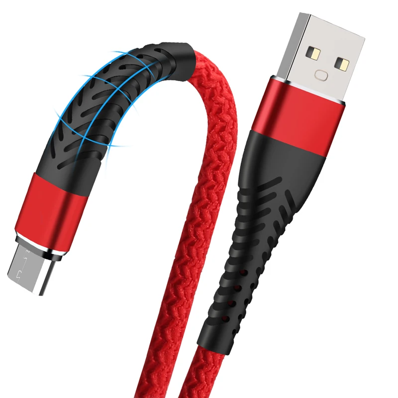 

High Quality Fish Tail 2.4A Fast Charger Sync Data USB cable TYPE C 1M 2M for HUAWEI Mobile Phone For Samsung S9 S8, White/red/black/blue