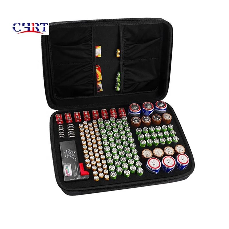

CHRT Shockproof Case Aa Aaa Container Battery Storage Bag Pack Organizer, Black