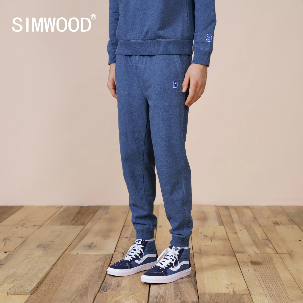 

SIMWOOD 2021 Spring Summer New Tapered Sweatpants Men Comfortable Jersey Track Pants High Quality Jogger Running Trousers, Customized color