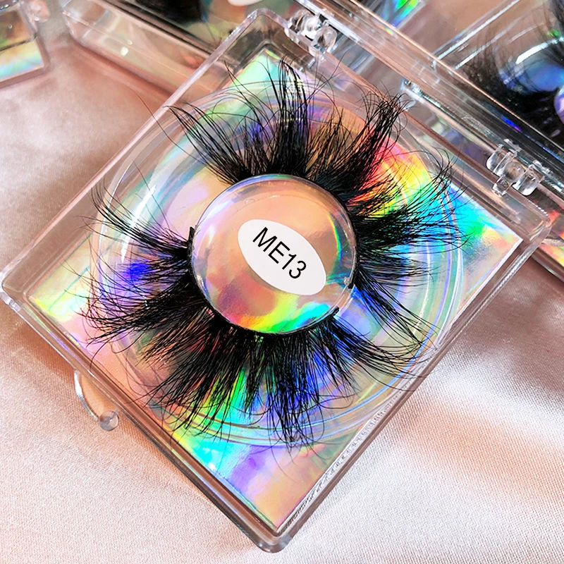 

lasheswholesale vendor newest natural 25mm luxury mink eyelashes vendor, Natural color