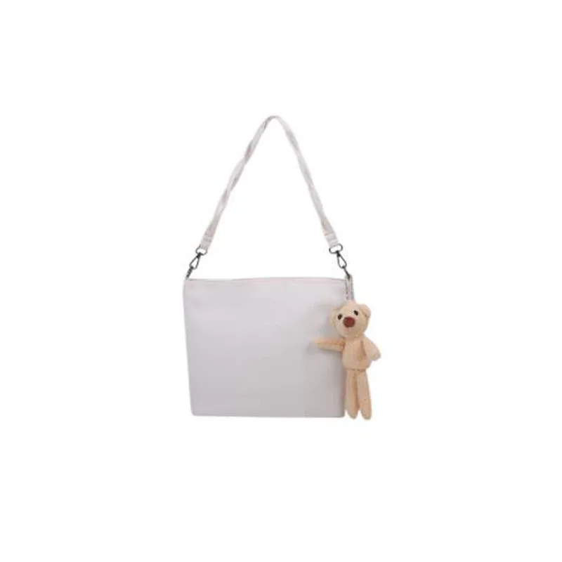 

2021 new tote bag solid color pumessenger bag female large capacity one-shoulder messenger female bag, White, black