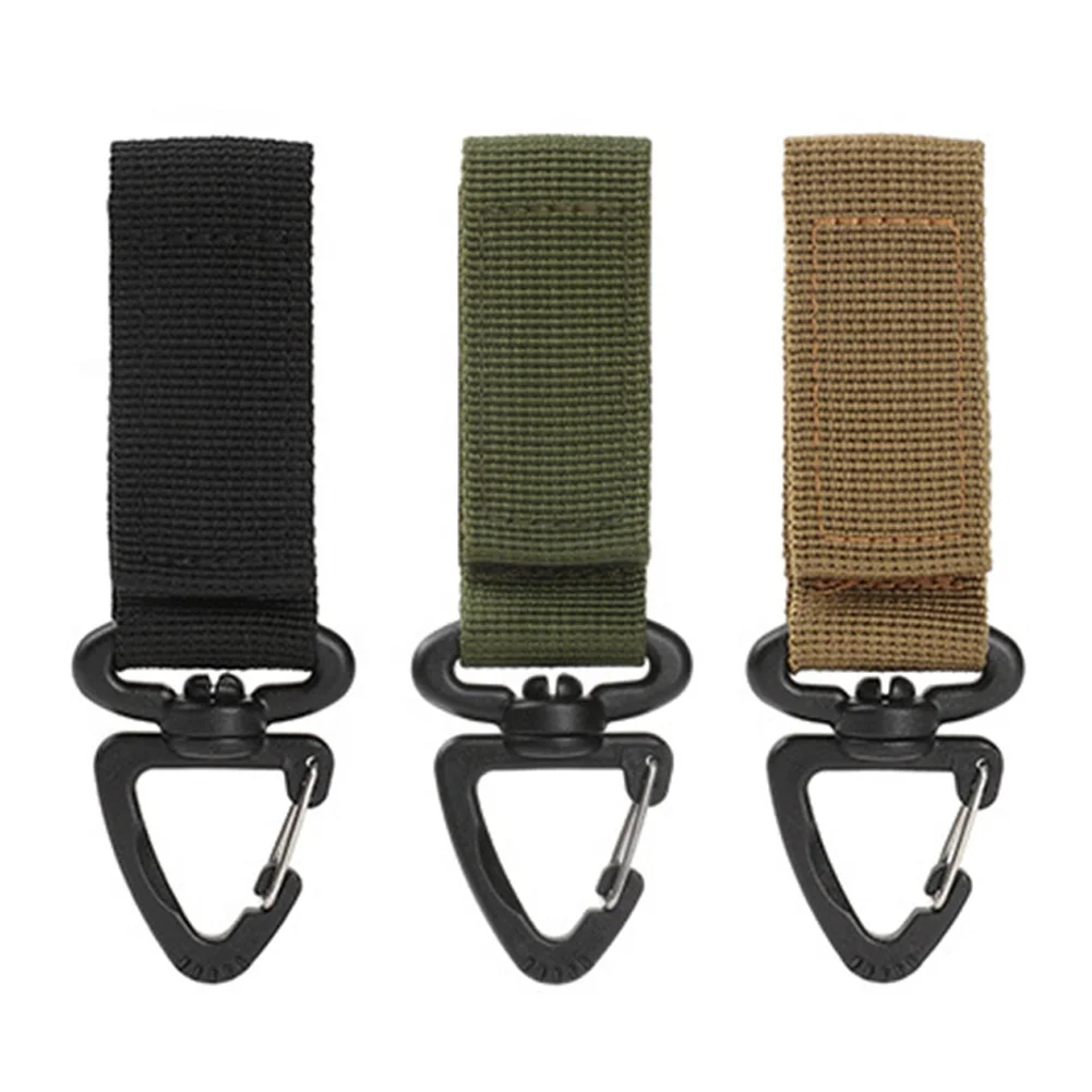 

New Style Hanging System Molle Waist Belt Buckle Tactical Backpack Triangle Carabiner Outdoor Nylon Key Hook Webbing Buckle