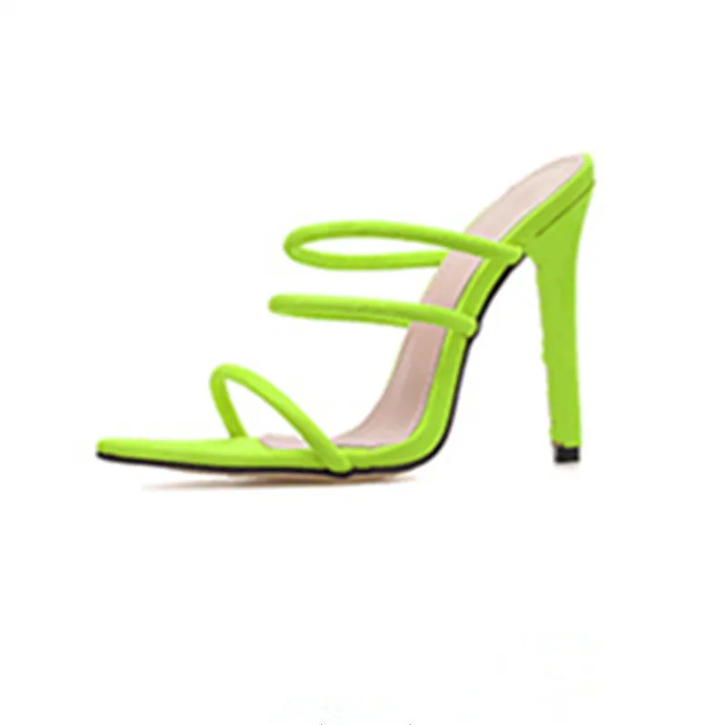 

2021 European and American summer new sexy high heel hollow large pointed ROMAN SANDALS, Picture