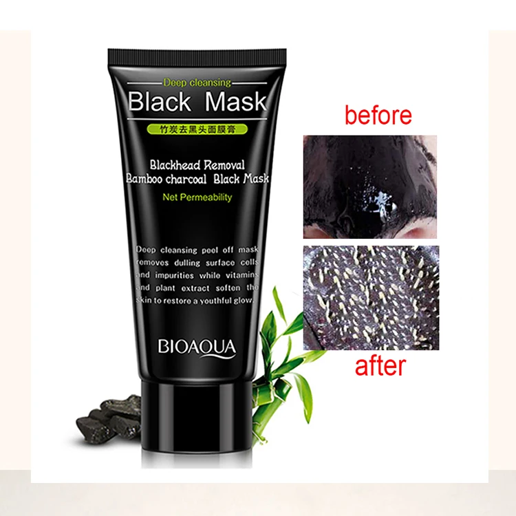 

60g OEM BIOAQUA deep cleansing Purifying black head nose mask blackhead black Mask