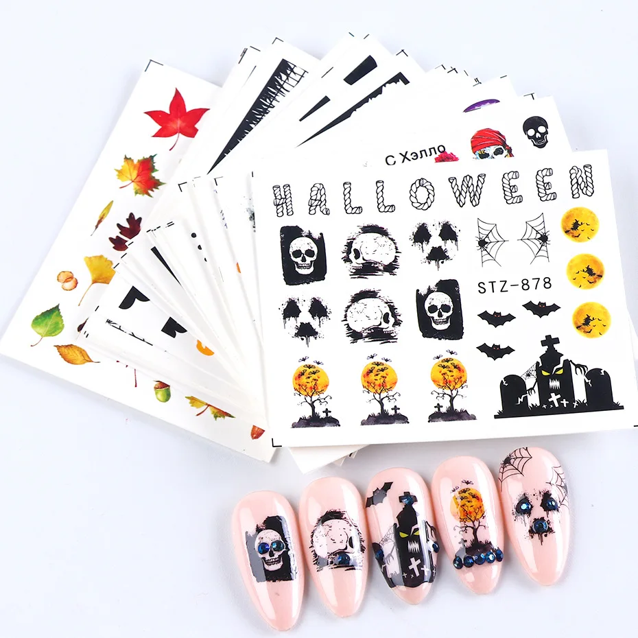 

High quality Ghosts Halloween nail art stickers for nail art designs, As pic