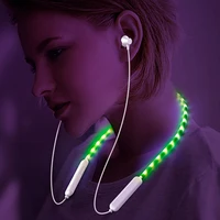

Power4 Sports Streamer headphones fashion cool glow EL LED Glow wireless lighted up flowing led neckband bluetooth headphones