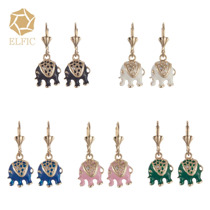 

Elfic Animal Earrings Set Elephant Jewelry Earrings Accessories