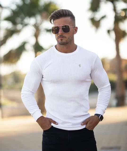 

Wholesale Men's Cotton Long Sleeve Gym T-shirt Fitness Sports Gymnastics Shirt Muscle Running Sports Slim Long Sleeve
