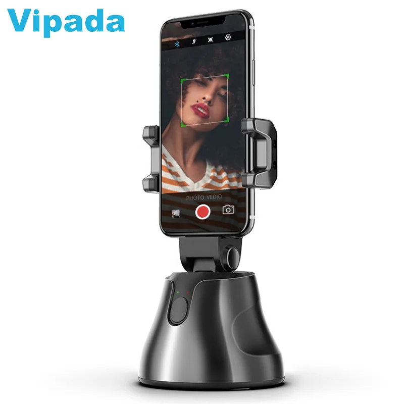 

Auto Face Tracking Wholesale authomatic Robot Cameraman 360 Degree Object Tracking Smart Selfie Rotation Phone Holder Auto, Black, white