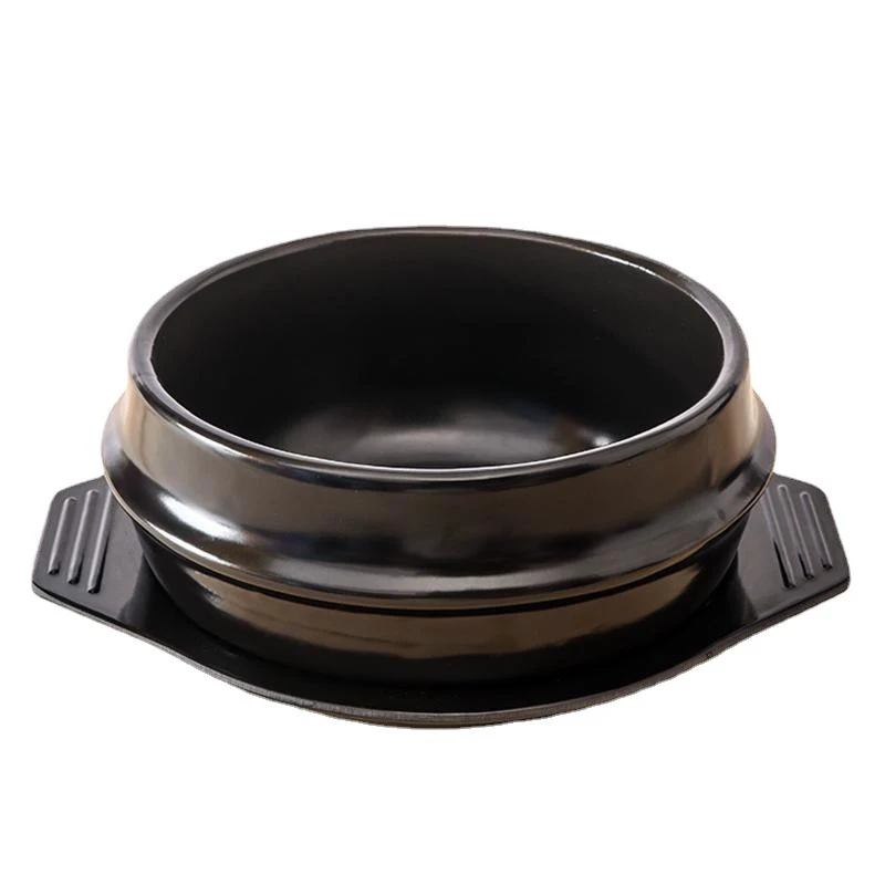 Popular Korean Restaurant Temperature Resistance Easily Cleaned Restaurant Bibimbap Special Casserole 1100ml Stone Pot for Adult