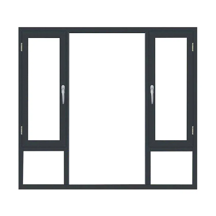 Powder Coating Aluminium Swing Window 2.3mm-2.5mm Profile Thickness