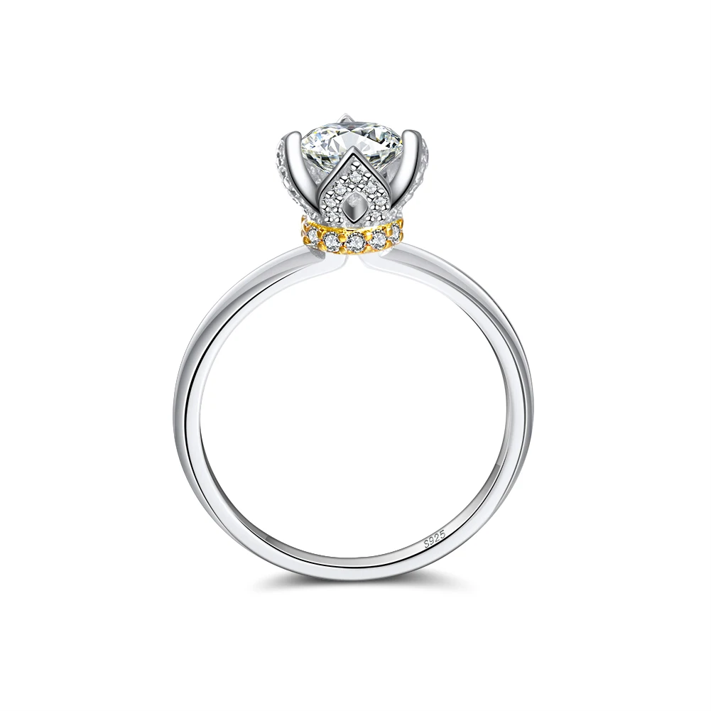 

RINNTIN SR243 personalized designer bride jewelry wholesale 925 sterling silver diamond engagement wedding rings