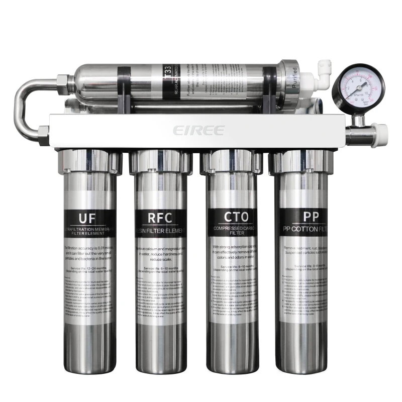 

domestic drinking stainless steel 5 stages under sink wall mounted water filter remove chlorine ultrafiltration water purifier