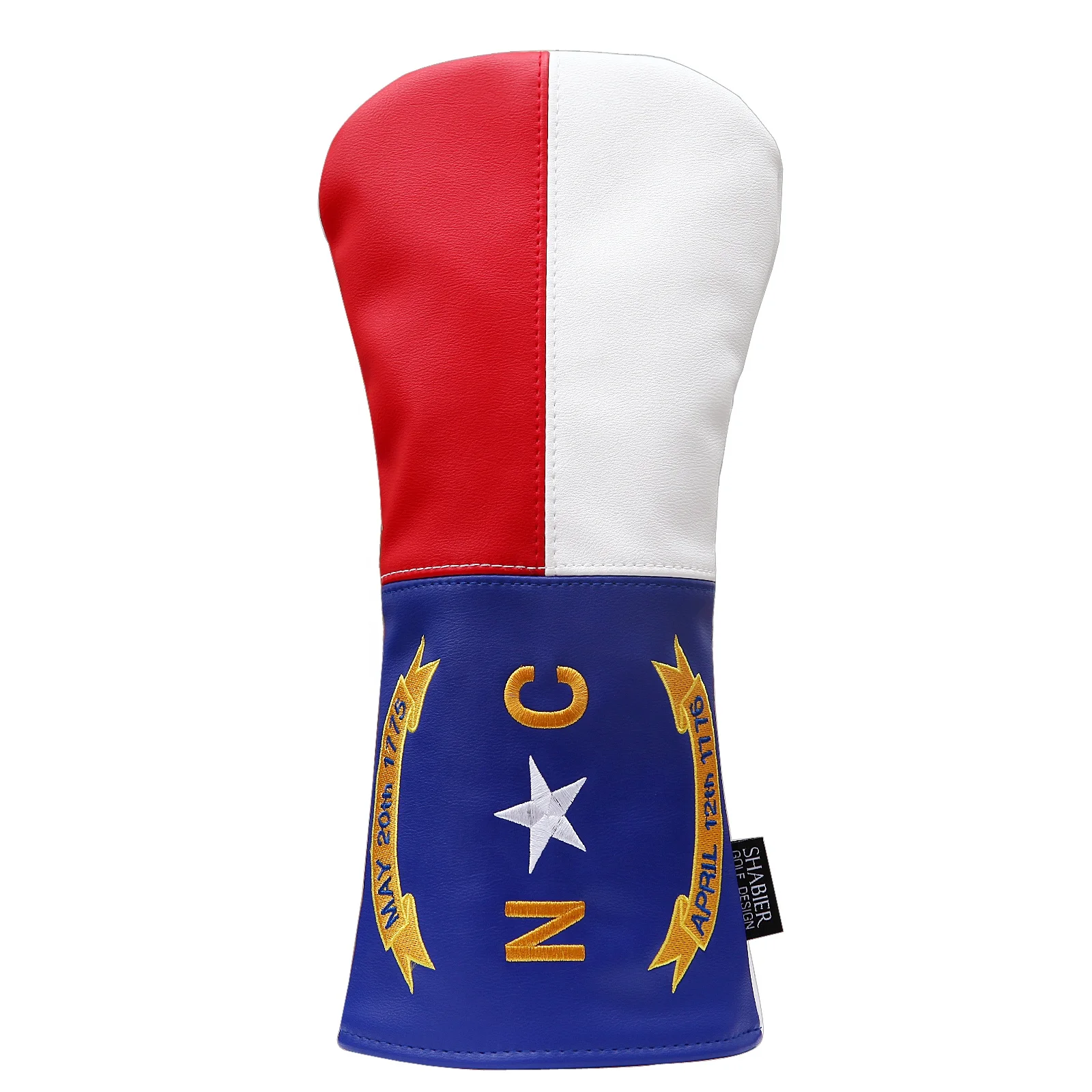 

Drop-Shipping PU Leather US Flag Red White Blue Patch Golf Club Headcover 460CC Driver Cover